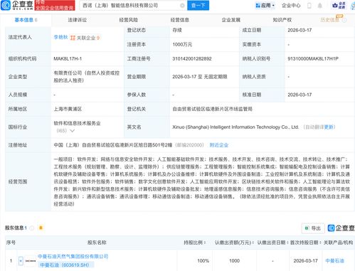 中曼石油跨界布局AI 成立智能信息科技公司，聚焦上海信息安全軟件開(kāi)發(fā)